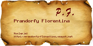 Prandorfy Florentina névjegykártya